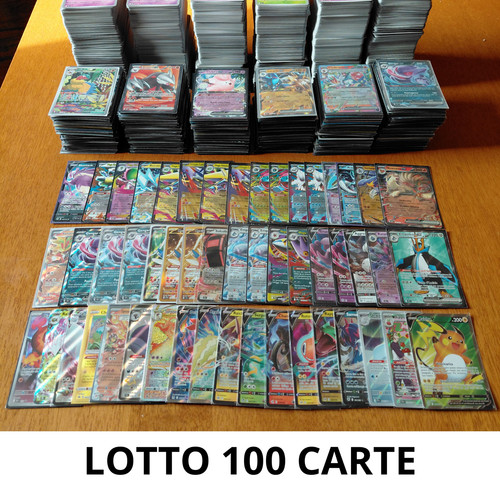 Lotto 100 carte pokemon - carte,