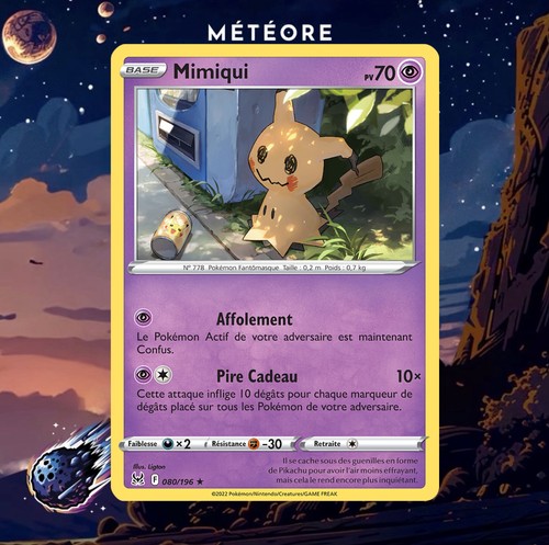 Carta pokémon mimiqui 080 - pokémon, 080/196